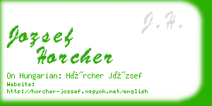 jozsef horcher business card